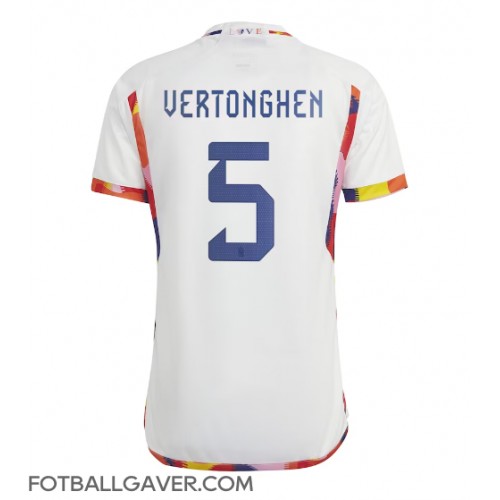 Belgia Jan Vertonghen #5 Fotballklær Bortedrakt VM 2022 Kortermet